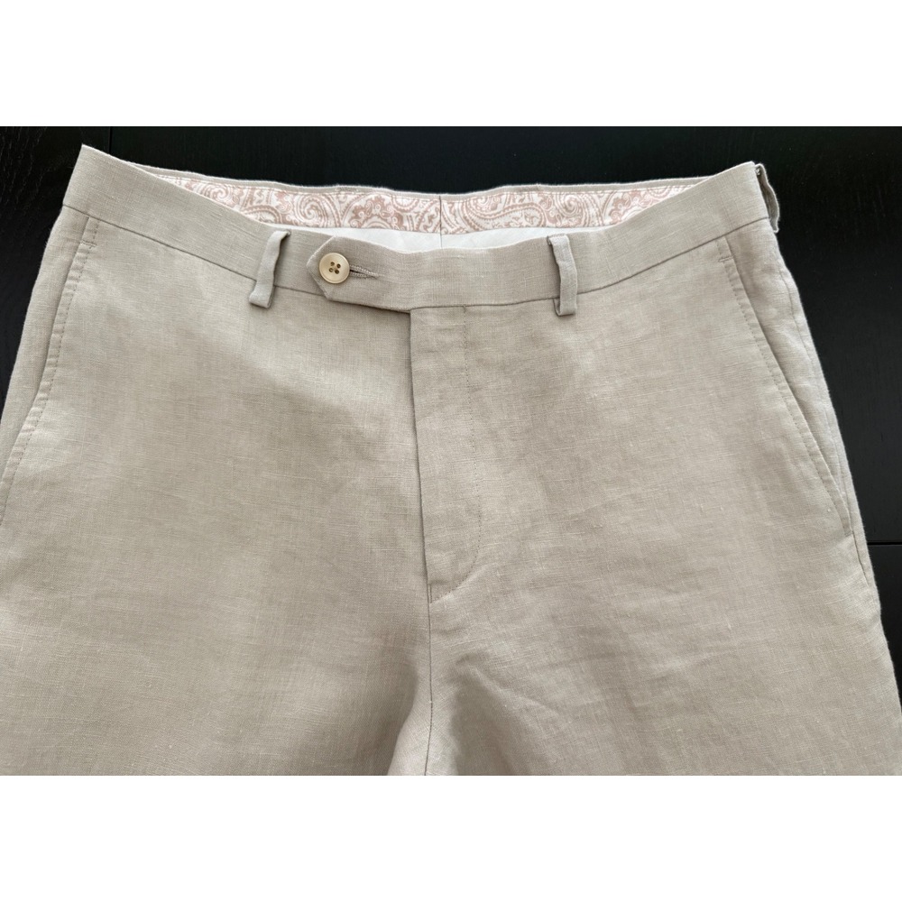 Ralph Lauren 100% Linen Resort Pant Boys Size 20 Beige Resortwear Beach‎ Chino